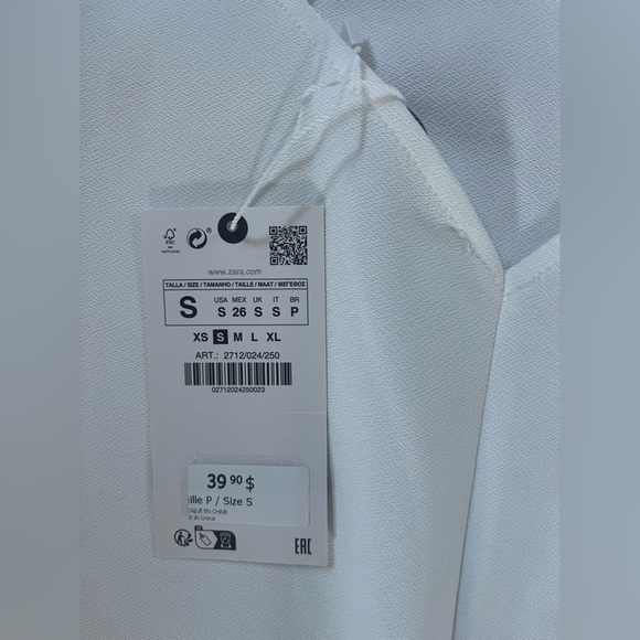 New White Zara dress (tags on) - size Small - Picture 4 of 4